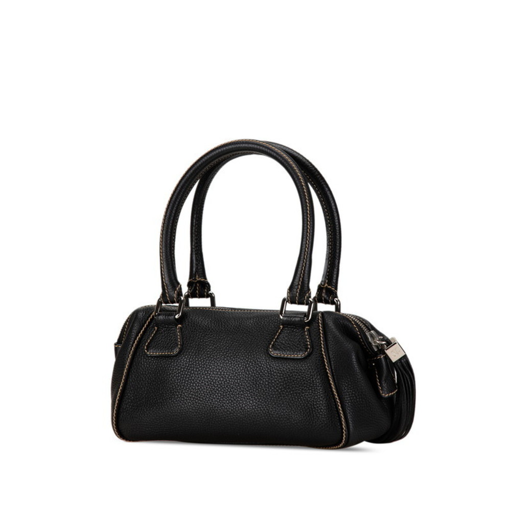 CHANEL Black Leather Boston Bag - Picture 2 of 9